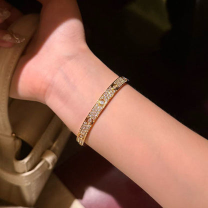 [AuraEcho]LOVE BRACELET 6.1MM DIAMOND-PAVED 10 BIG DIAMONDS