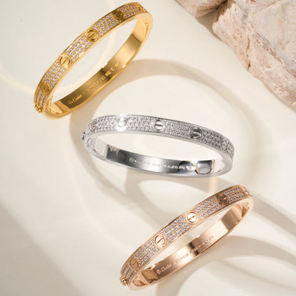 [AuraEcho]LOVE BRACELET 6.1MM DIAMOND-PAVED