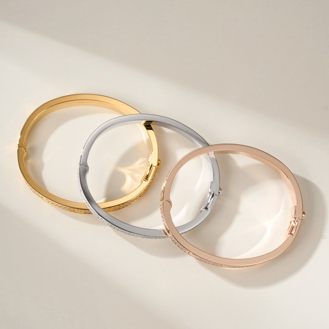 [AuraEcho]LOVE BRACELET 6.1MM DIAMOND-PAVED