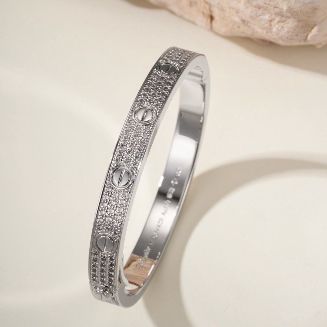 [AuraEcho]LOVE BRACELET 6.1MM DIAMOND-PAVED