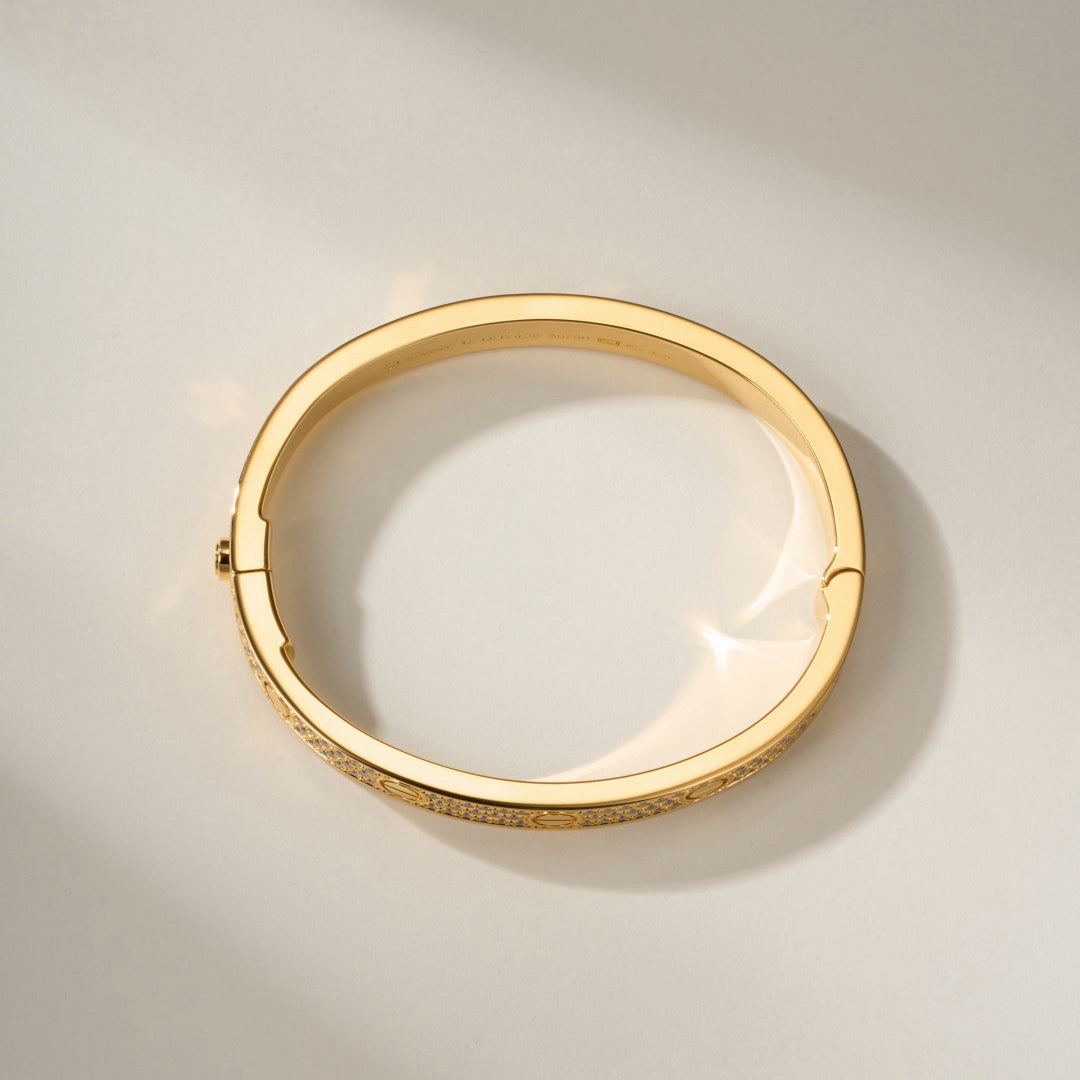 [AuraEcho]LOVE BRACELET 6.1MM DIAMOND-PAVED