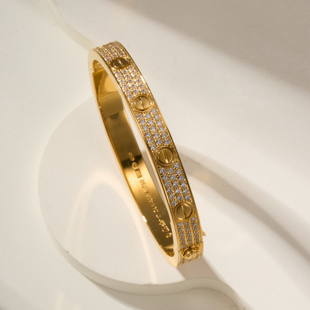 [AuraEcho]LOVE BRACELET 6.1MM DIAMOND-PAVED