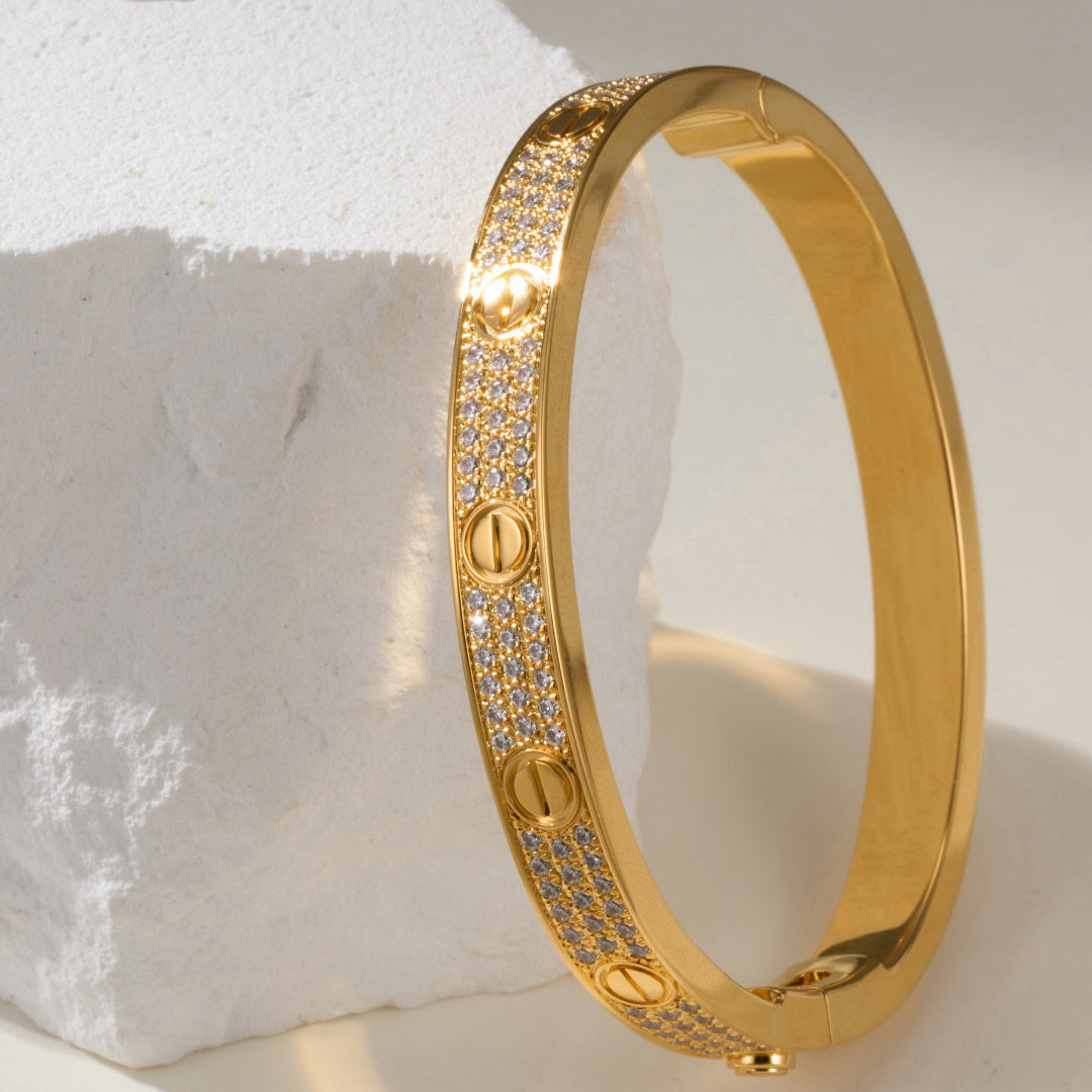 [AuraEcho]LOVE BRACELET 6.1MM DIAMOND-PAVED