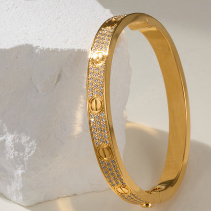 [AuraEcho]LOVE BRACELET 6.1MM DIAMOND-PAVED