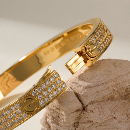 [AuraEcho]LOVE BRACELET 6.1MM DIAMOND-PAVED