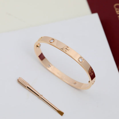 [AuraEcho]LOVE BRACELET 6.1MM 4 DIAMONDS
