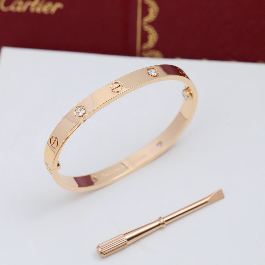 [AuraEcho]LOVE BRACELET 6.1MM 4 DIAMONDS