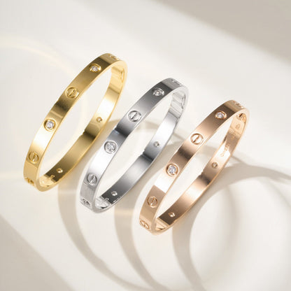 [AuraEcho]LOVE BRACELET 6.1MM 4 DIAMONDS