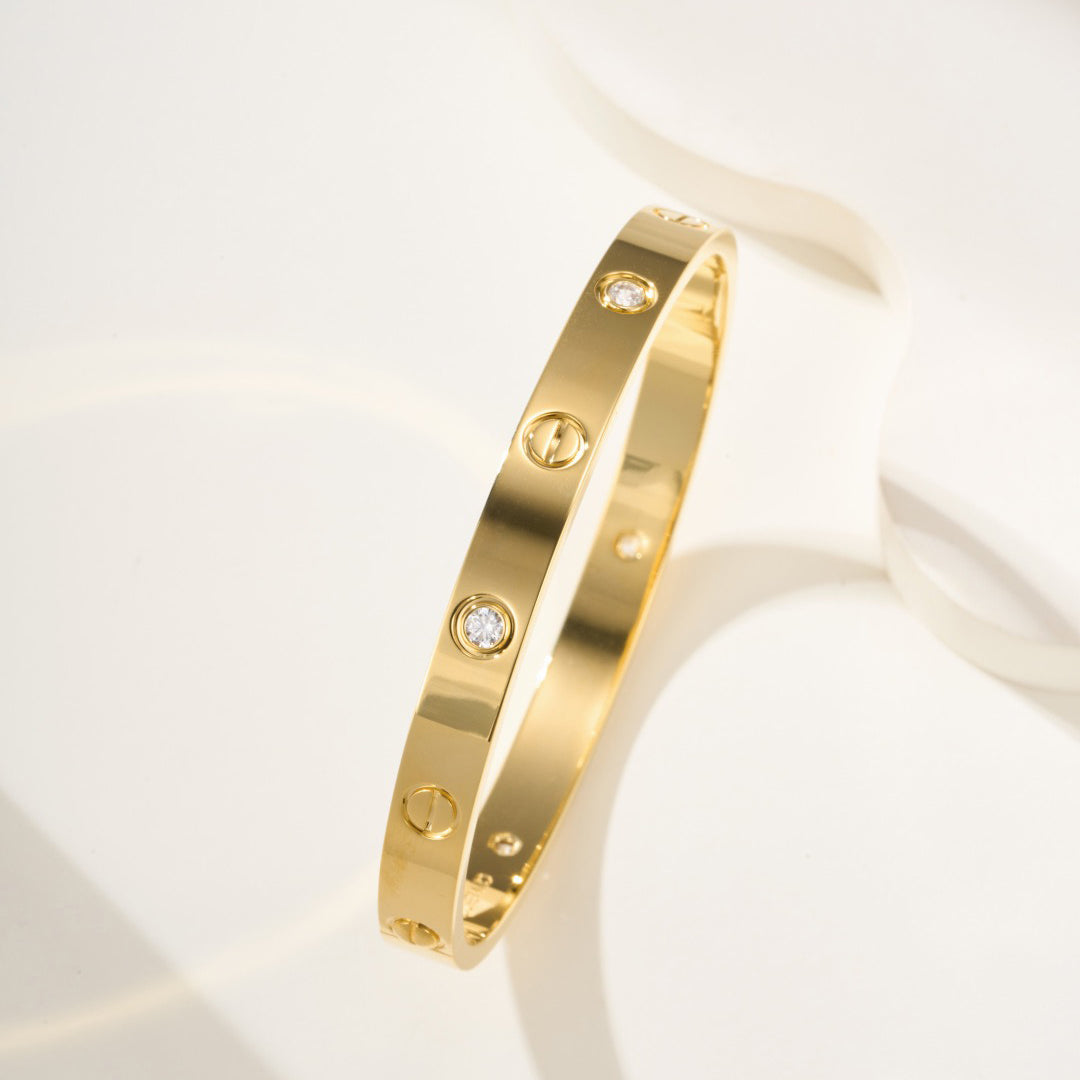[AuraEcho]LOVE BRACELET 6.1MM 4 DIAMONDS