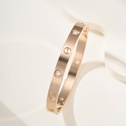 [AuraEcho]LOVE BRACELET 6.1MM 4 DIAMONDS