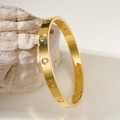 [AuraEcho]LOVE BRACELET 6.1MM 4 DIAMONDS