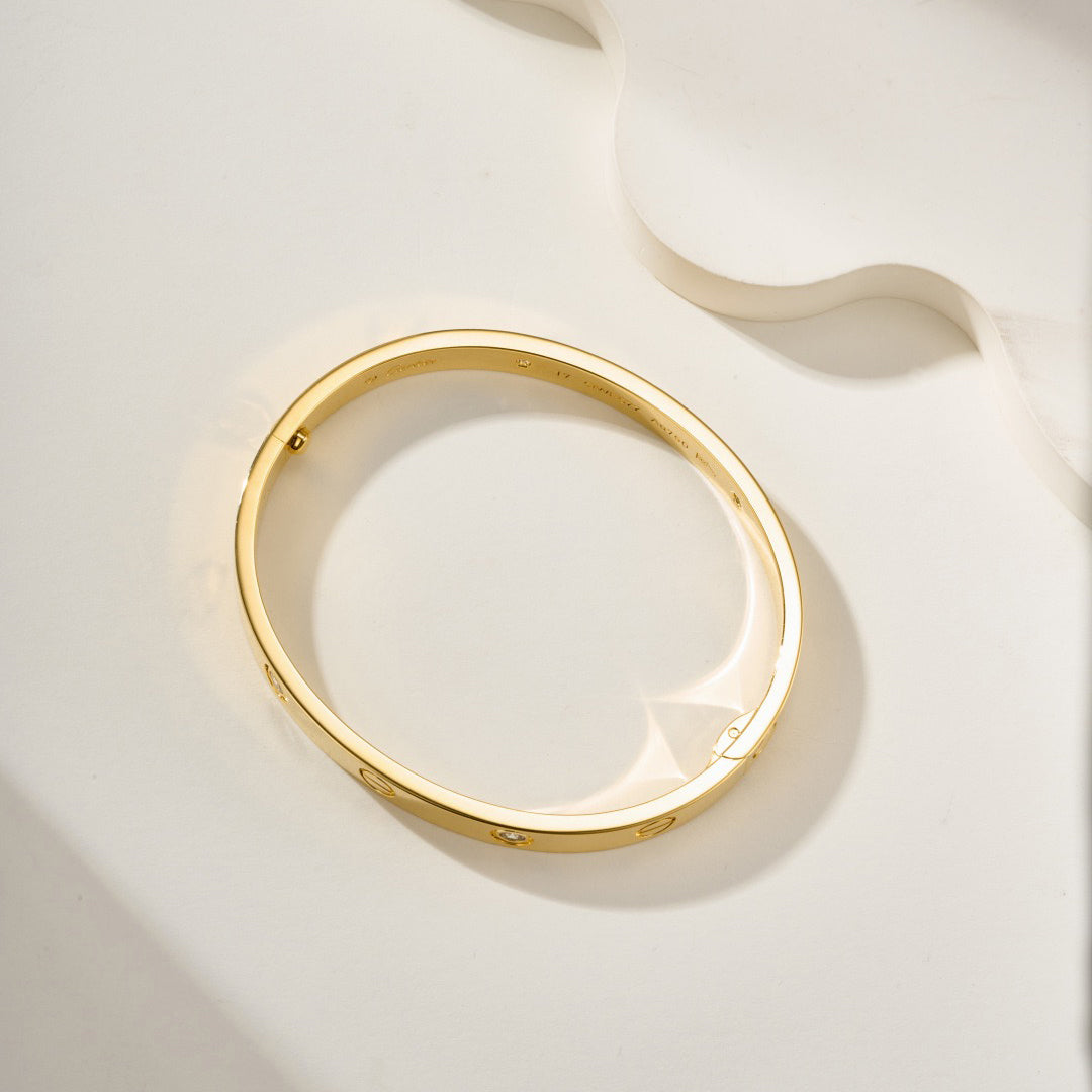 [AuraEcho]LOVE BRACELET 6.1MM 4 DIAMONDS
