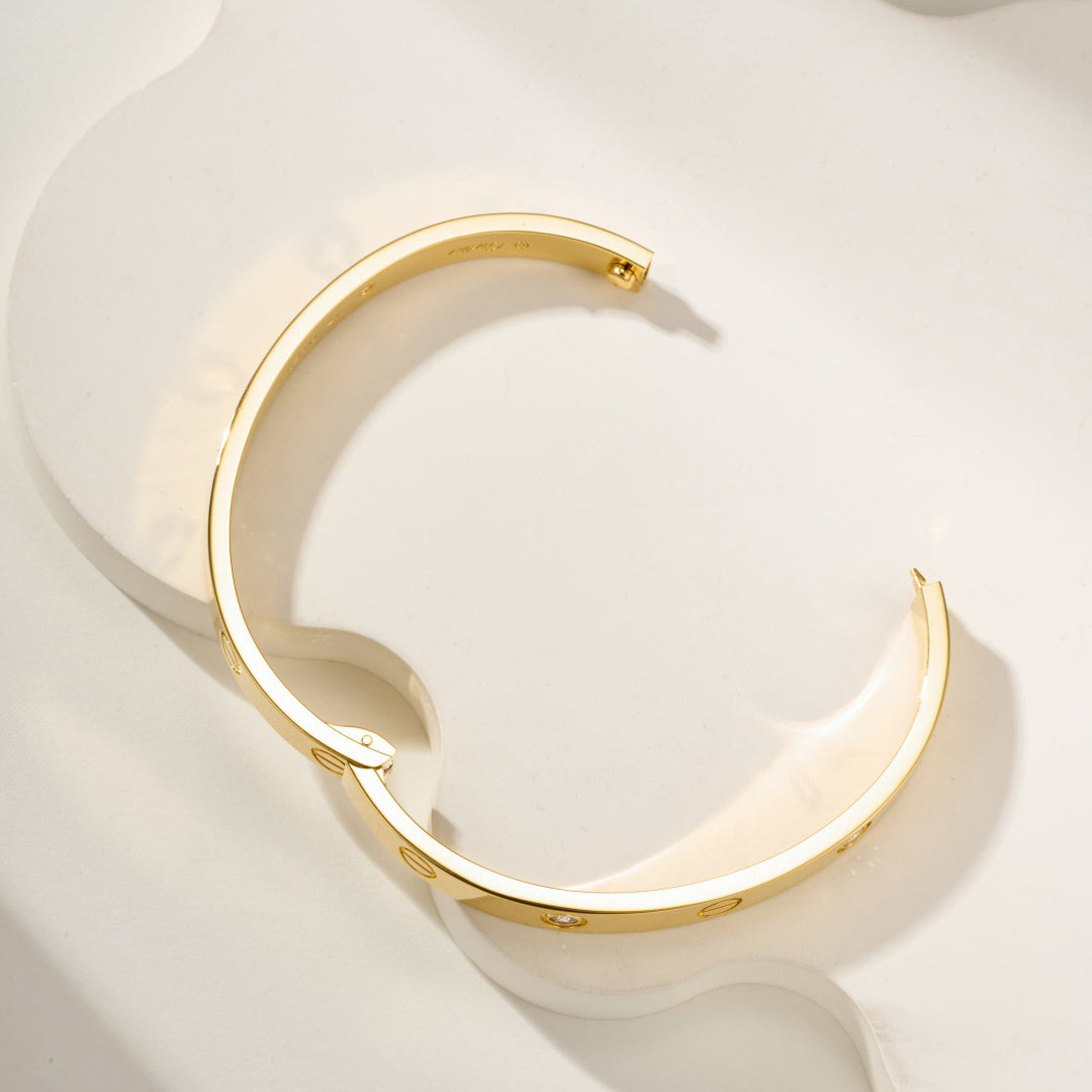 [AuraEcho]LOVE BRACELET 6.1MM 4 DIAMONDS