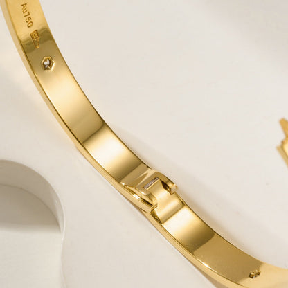 [AuraEcho]LOVE BRACELET 6.1MM 4 DIAMONDS