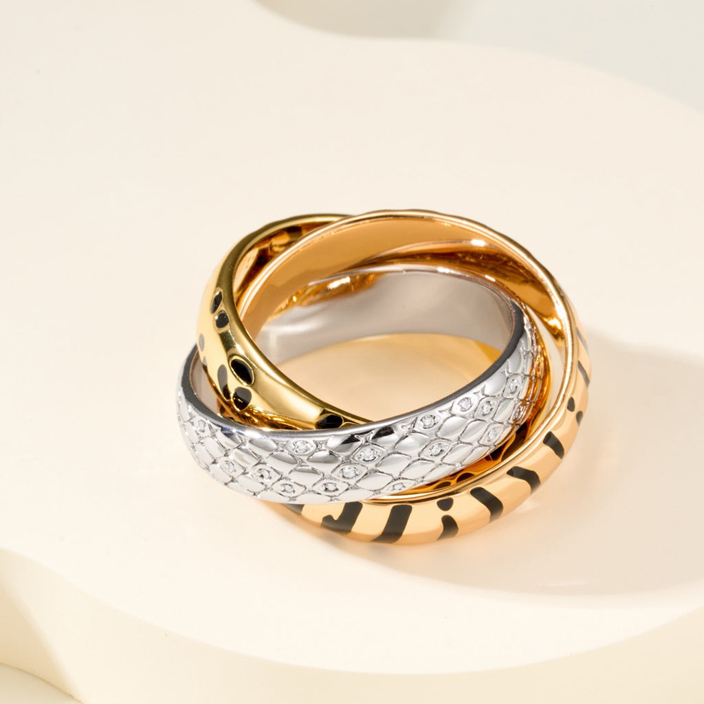 [AuraEcho]TRINITY  RING LEOPARD PRINT