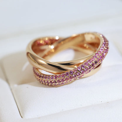 [AuraEcho]TRINITY 3.2MM RING PINK DIAMOND
