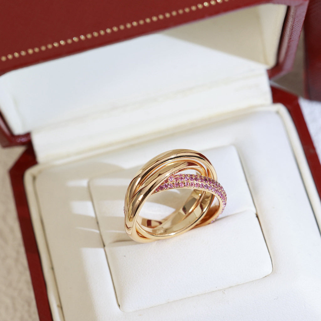 [AuraEcho]TRINITY 3.2MM RING PINK DIAMOND