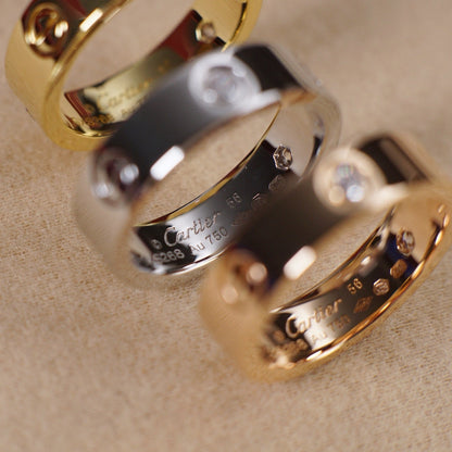 [AuraEcho]LOVE 5.5MM 3 DIAMOND RING