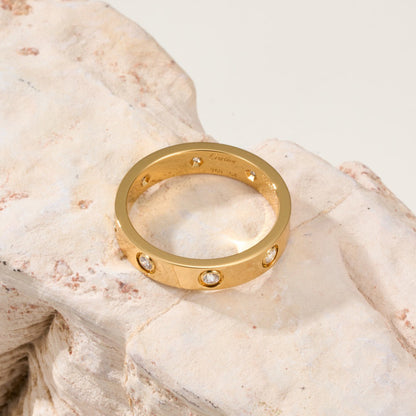 [AuraEcho]LOVE 4MM 8 DIAMOND RING