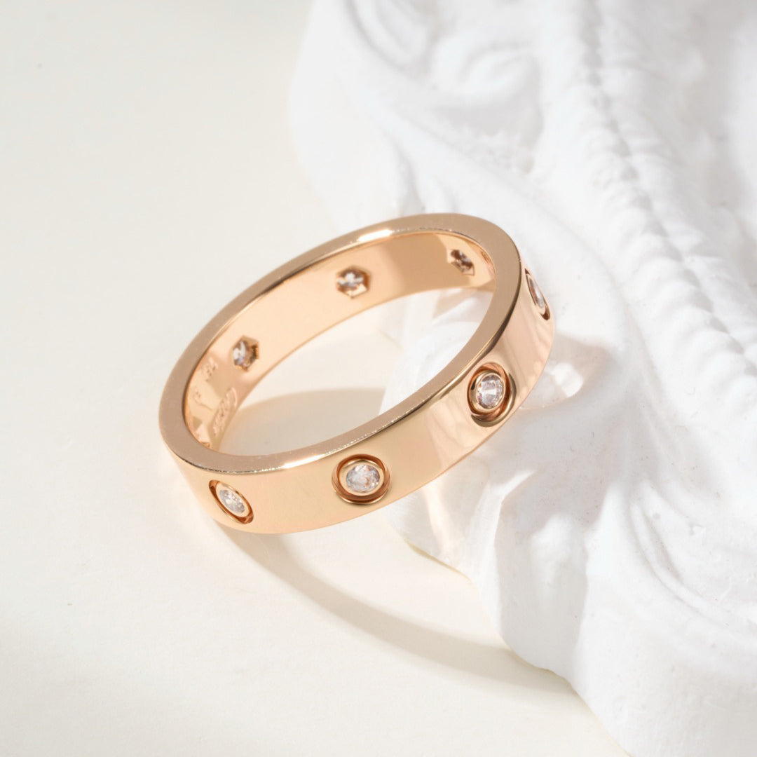 [AuraEcho]LOVE 4MM 8 DIAMOND RING