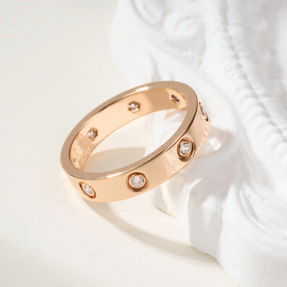 [AuraEcho]LOVE 4MM 8 DIAMOND RING