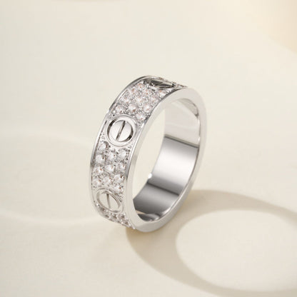 [AuraEcho]LOVE RING 5.5MM DIAMONDS PAVED