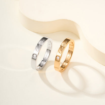 [AuraEcho]LOVE RING 4MM 1 DIAMOND
