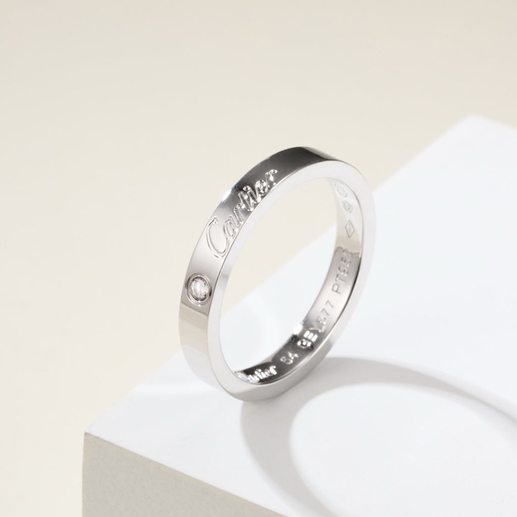 [AuraEcho]LOVE RING 4MM 1 DIAMOND
