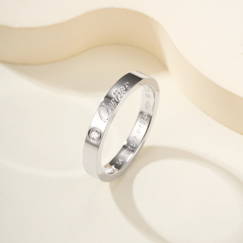 [AuraEcho]LOVE RING 4MM 1 DIAMOND