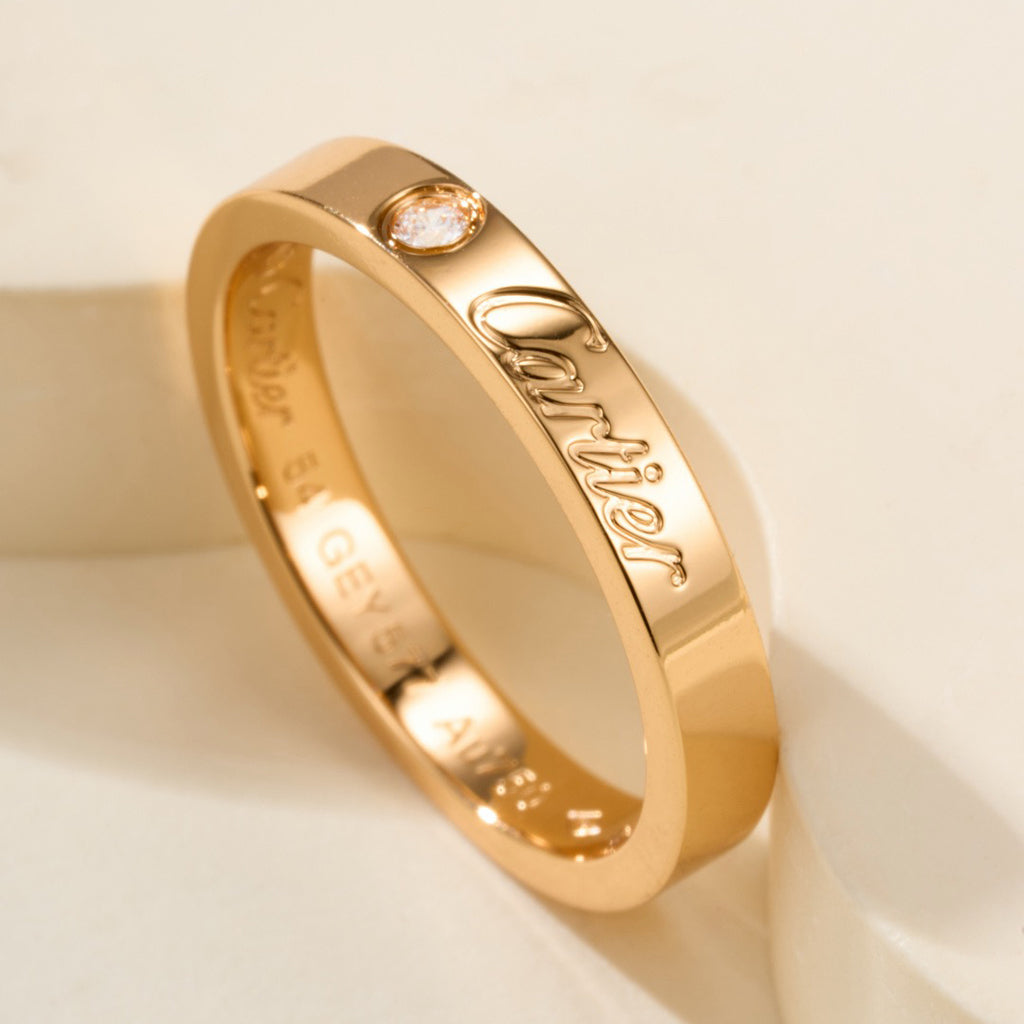 [AuraEcho]LOVE RING 4MM 1 DIAMOND