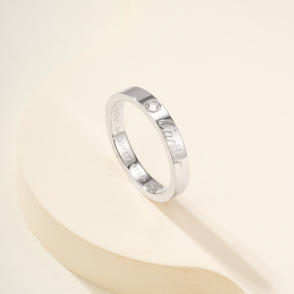 [AuraEcho]LOVE RING 4MM 1 DIAMOND