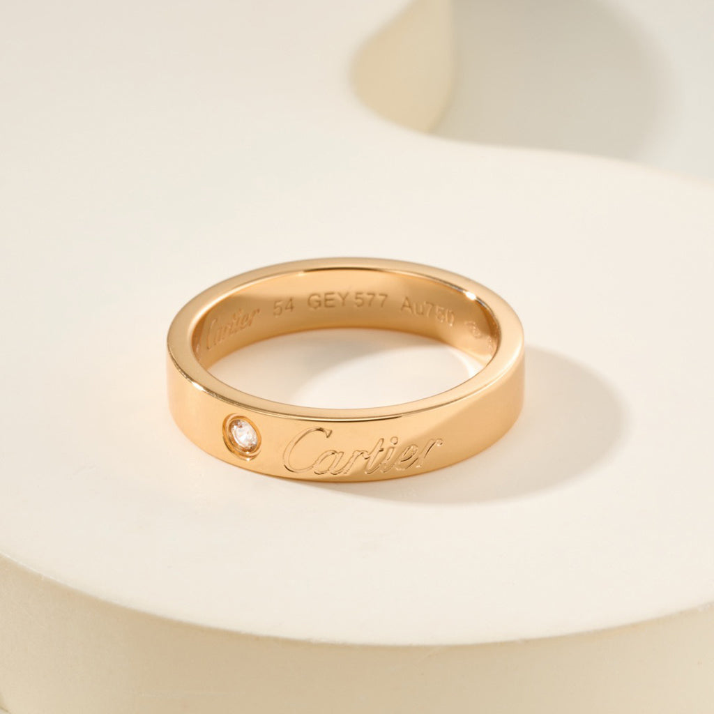 [AuraEcho]LOVE RING 4MM 1 DIAMOND