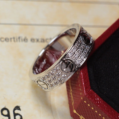 [AuraEcho]LOVE RING 5.5MM DIAMONDS PAVED