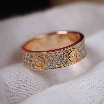 [AuraEcho]LOVE RING 5.5MM DIAMONDS PAVED