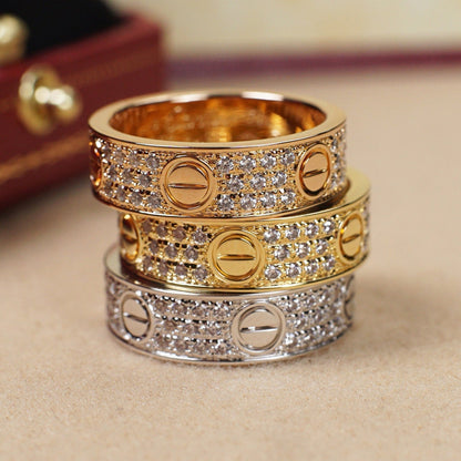 [AuraEcho]LOVE RING 5.5MM DIAMONDS PAVED