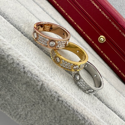 [AuraEcho]LOVE 5.5MM FULL-PAVE 6-DIAMOND RING