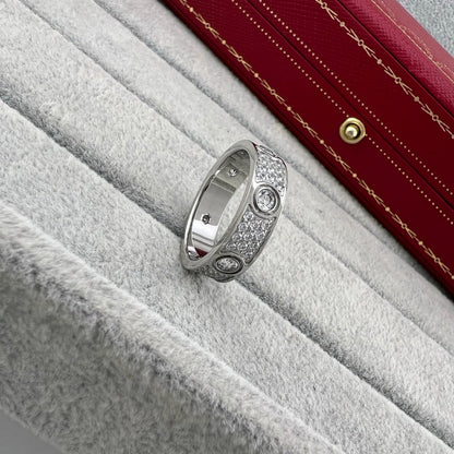 [AuraEcho]LOVE 5.5MM FULL-PAVE 6-DIAMOND RING