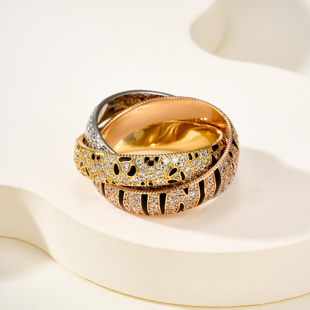 [AuraEcho]TRINITY  RING LEOPARD PRINT
