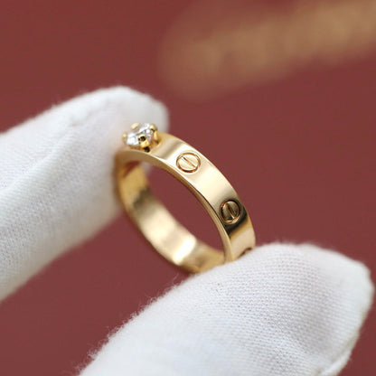 [AuraEcho]LOVE RING 3.6MM 1 BIG DIAMOND