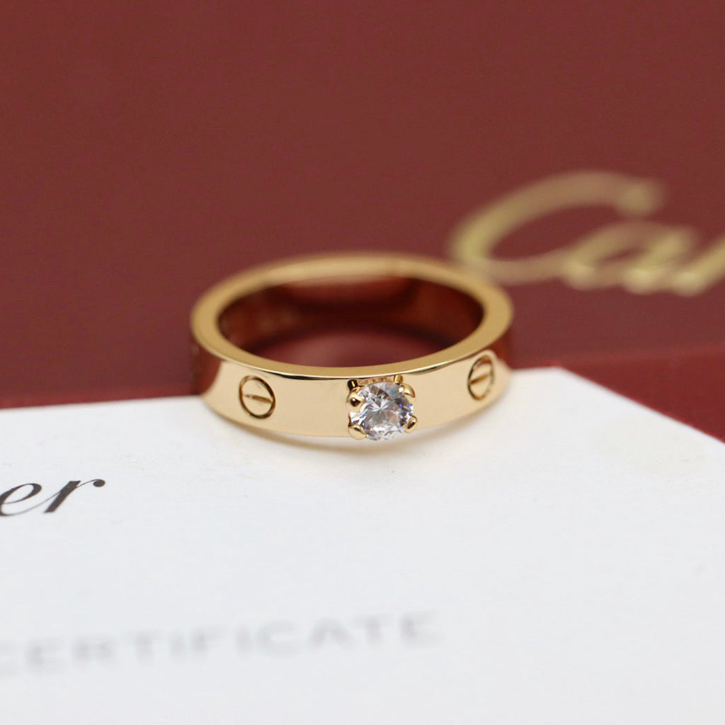 [AuraEcho]LOVE RING 3.6MM 1 BIG DIAMOND