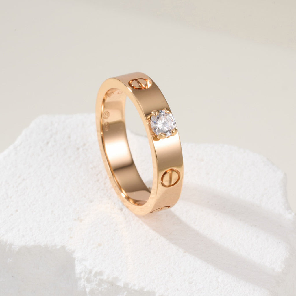 [AuraEcho]LOVE RING 3.6MM 1 BIG DIAMOND