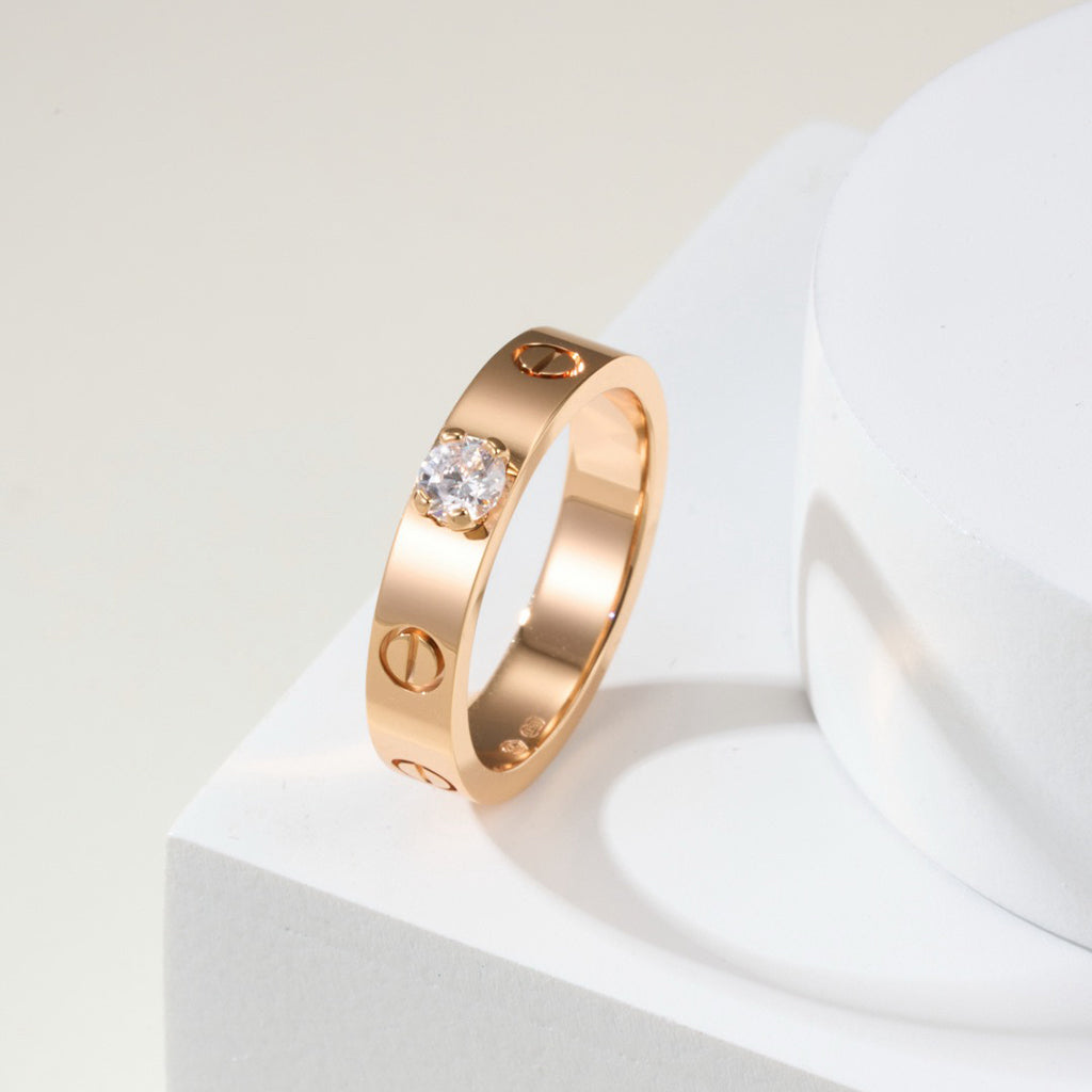 [AuraEcho]LOVE RING 3.6MM 1 BIG DIAMOND