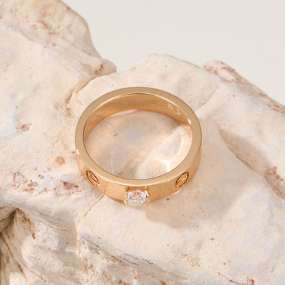 [AuraEcho]LOVE RING 3.6MM 1 BIG DIAMOND