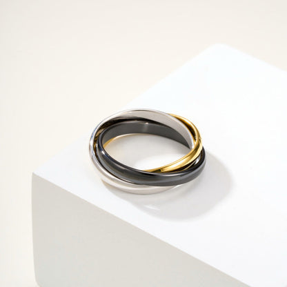[AuraEcho]TRINITY 3.2MM RING BLACK CERAMIC