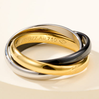 [AuraEcho]TRINITY 3.2MM RING BLACK CERAMIC
