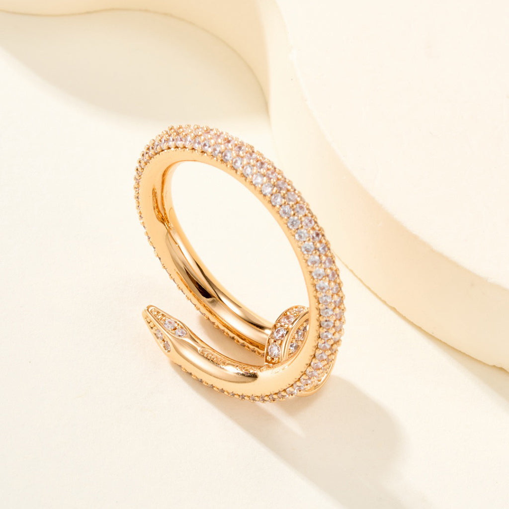 [AuraEcho]JUSTE RING 2.6MM FULL DIAMOND