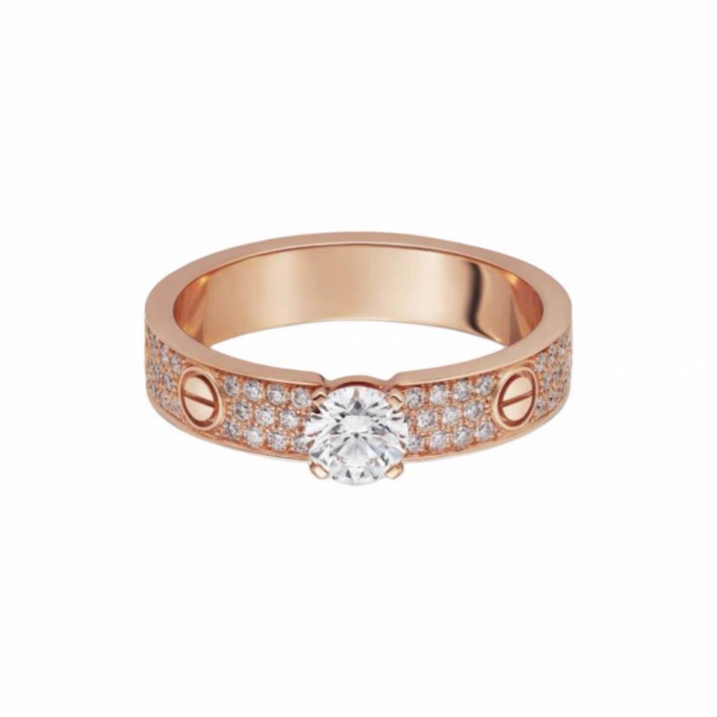 [AuraEcho]LOVE RING 3.6MM 1 BIG DIAMOND FULL DIAMOND