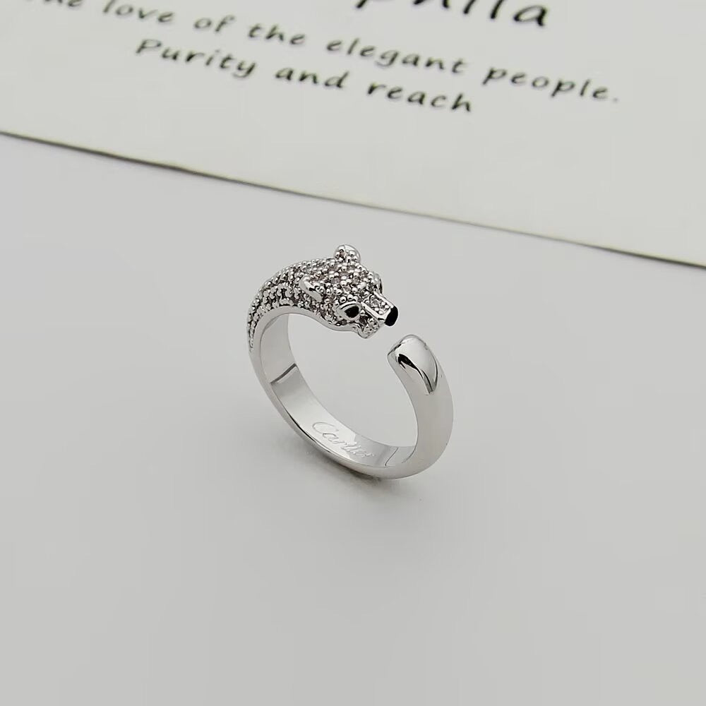 [AuraEcho]PANTHERE HALF DIAMOND SMALL RING