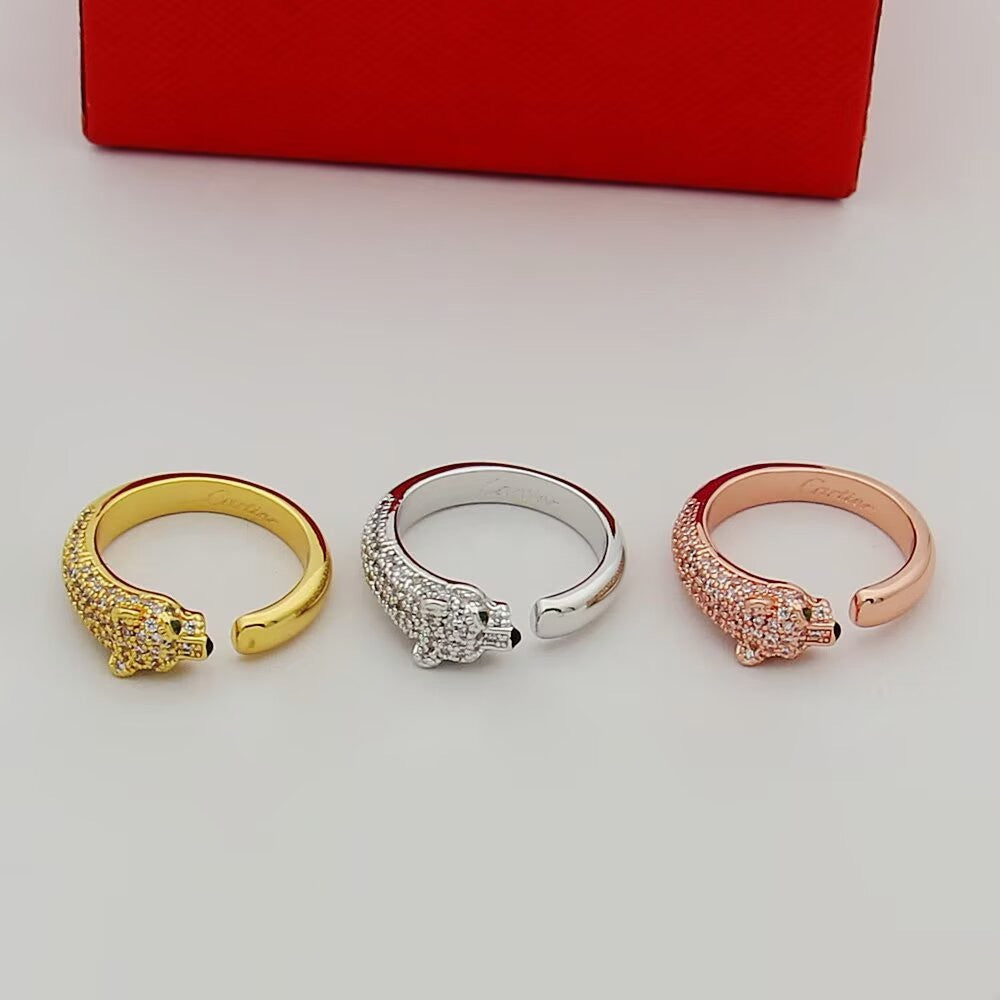 [AuraEcho]PANTHERE HALF DIAMOND SMALL RING