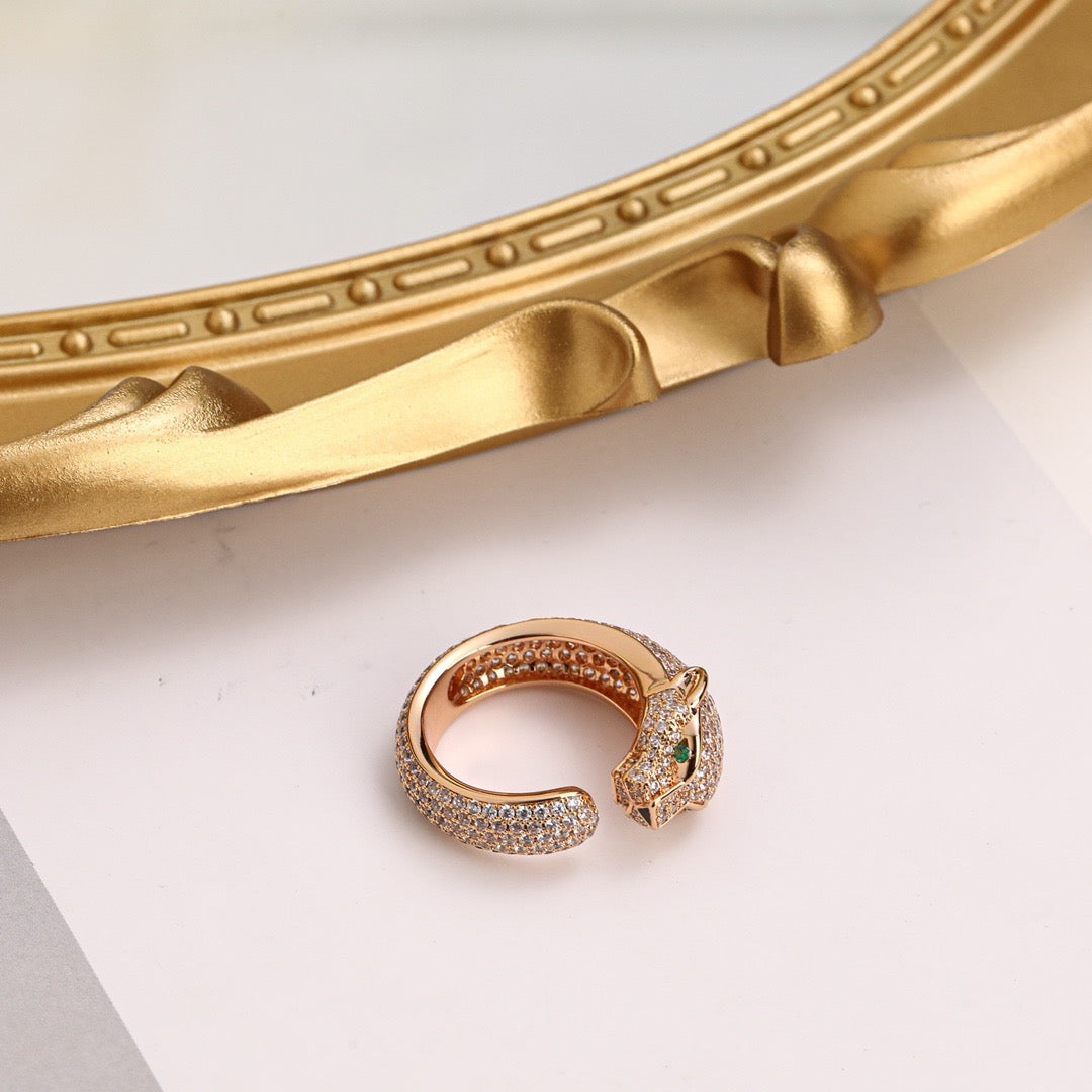 [AuraEcho]PANTHERE FULL DIAMOND SMALL RING